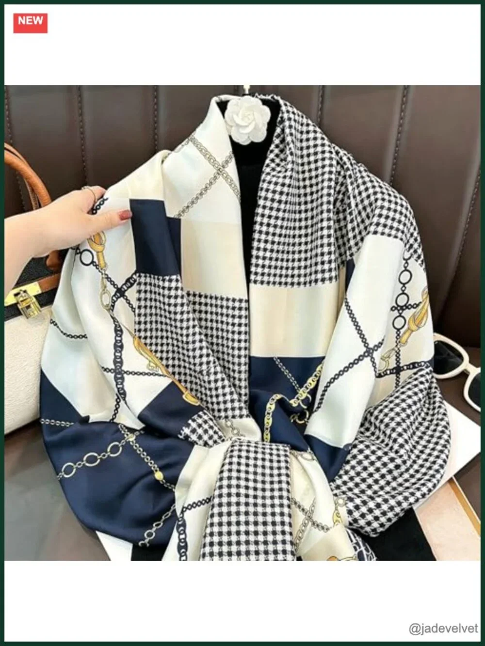 Luxury Silk Scarf - Lightweight Fashion Shawl Wrap Satin